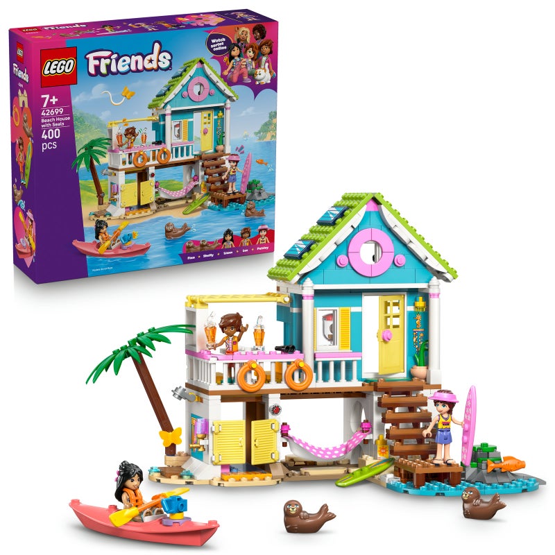 LEGO Friends Beach House with Seals 42699 Building Toy Set (400 Pieces) - Image 1